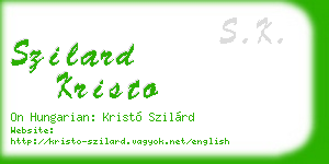 szilard kristo business card
